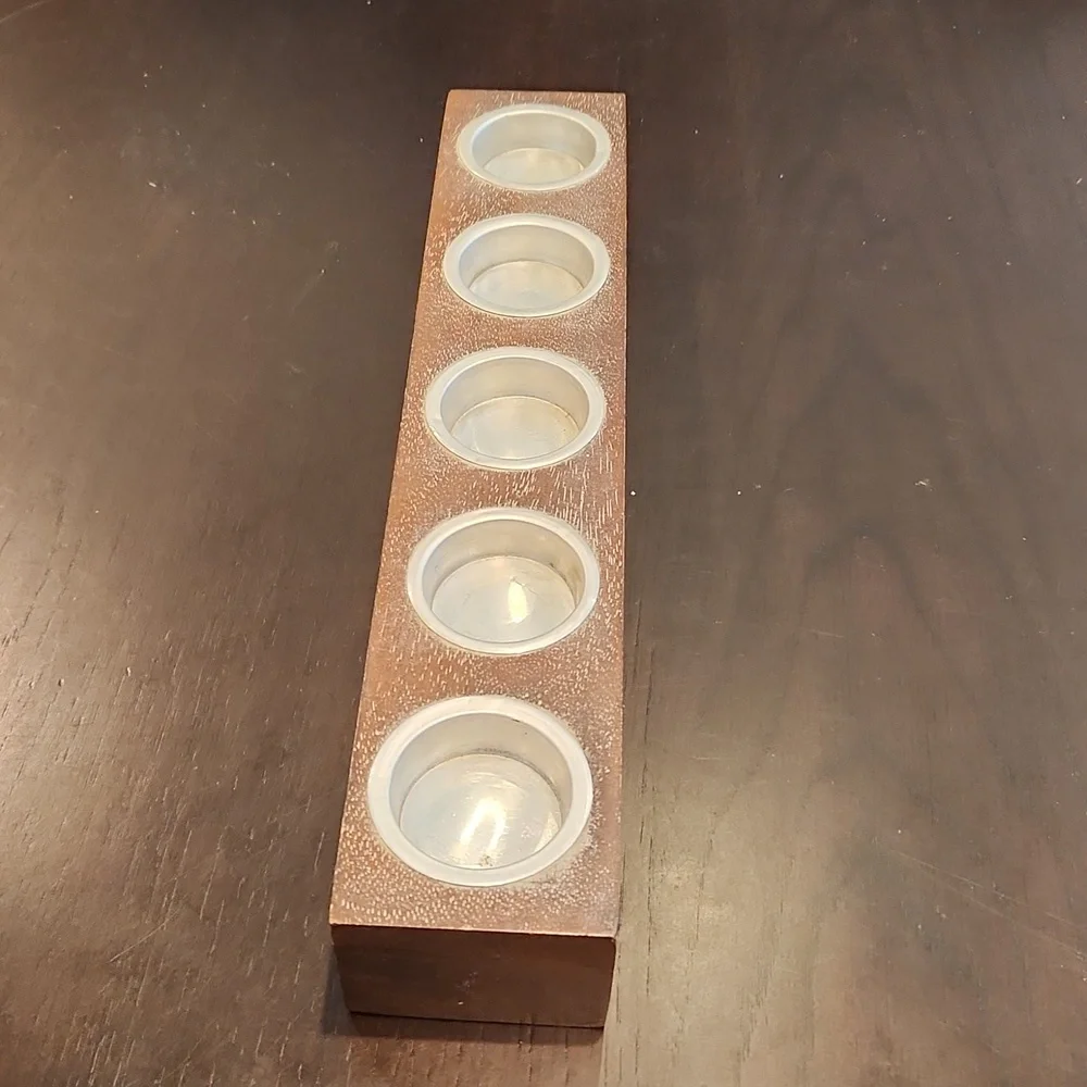 WEST ELM 5 slot candle holder